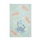 Blue Crab Coral Printed Kitchen Towel